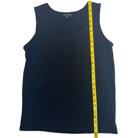 Eileen Fisher Womens Scoop Neck Stretch Rayon Jersey Tank Top Black Size Small - Picture 8 of 16